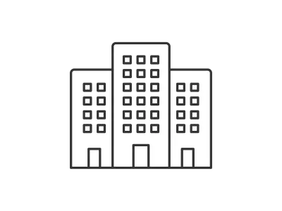 オフィスビルのアイコンのイラスト