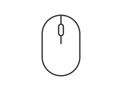 マウスのアイコンのイラスト