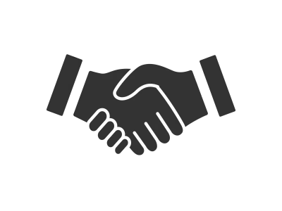 握手のシルエットのイラスト