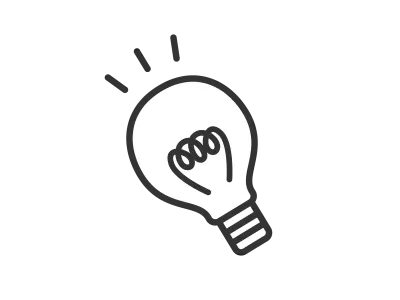 電球のアイコンのイラスト