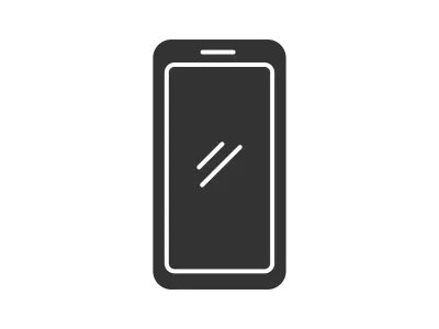 スマートフォンのシルエットのイラスト