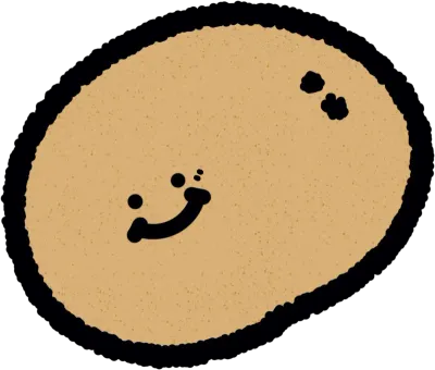 귀여운 감자 캐릭터 이모티콘 세트