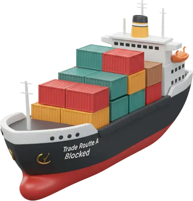 국제 해상 무역 중단, 공급망 교란, 수출입 장애