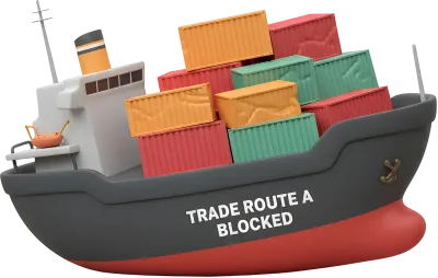 국제 해상 무역 중단, 공급망 교란, 수출입 장애