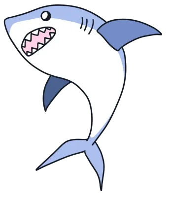 귀여운 상어 일러스트