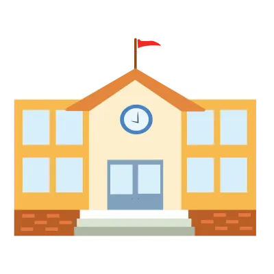 teachers and school buildings