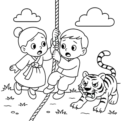 해님 달님 색칠공부 도안