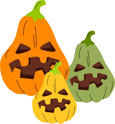 手描きのハロウィンカボチャ