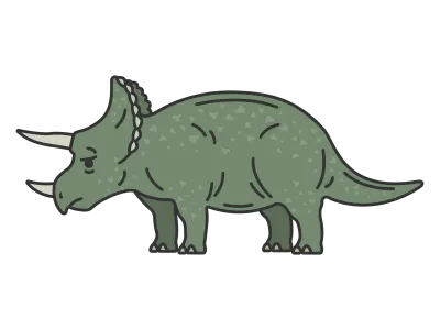 恐竜のトリケラトプス