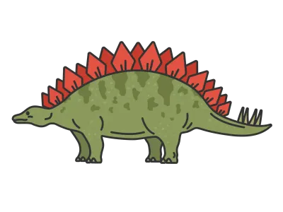 恐竜のステゴサウルス