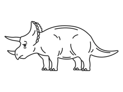 恐竜のトリケラトプス