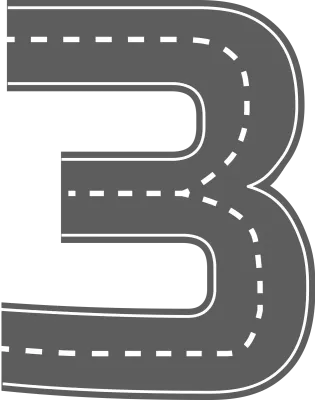 숫자 3 도로 디자인