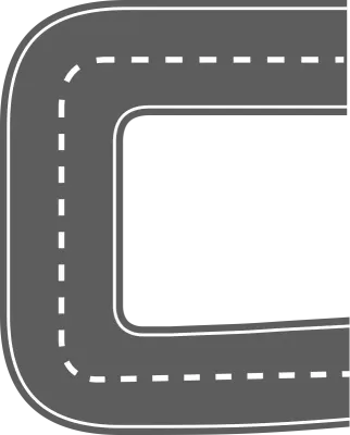 알파벳 C 도로 디자인