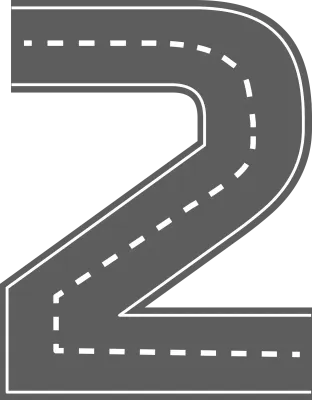 숫자 2 도로 디자인