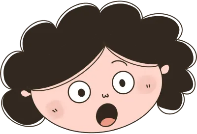 놀란 표정의 캐릭터