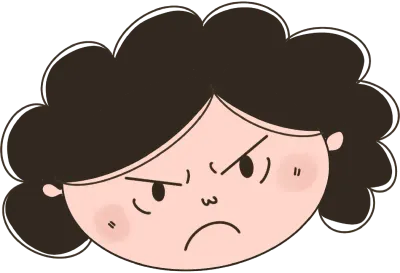 화난 표정의 캐릭터