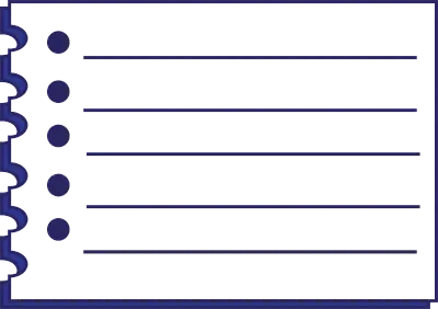 Blue Hand-Drawn Notebook Paper Elements