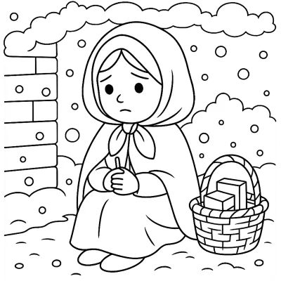 성냥팔이 소녀 색칠공부 도안