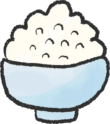 お茶碗に白いご飯