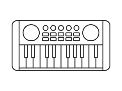 おもちゃのピアノのイラスト