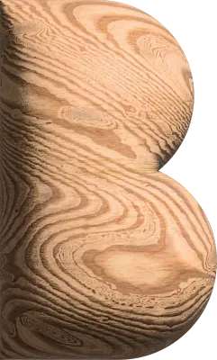 영문 대문자 나무재질 3D문자