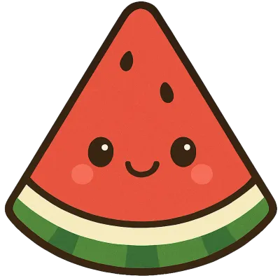 귀여운 수박 캐릭터
