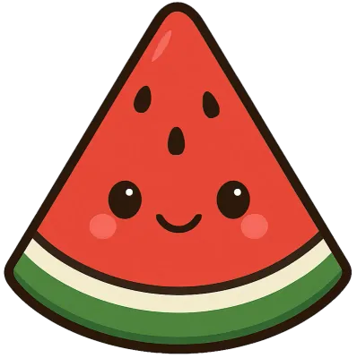 귀여운 수박 캐릭터