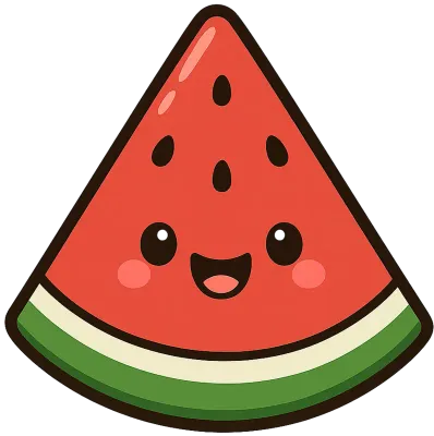 귀여운 수박 캐릭터