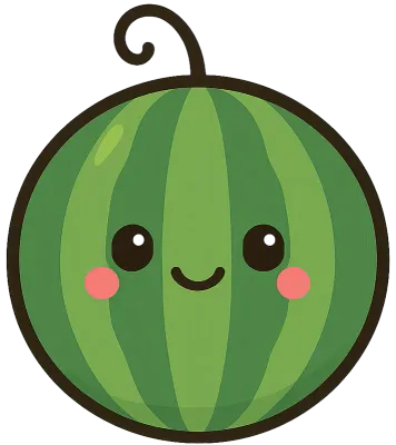 귀여운 수박 캐릭터
