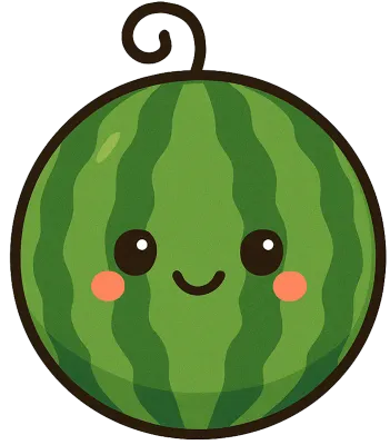 귀여운 수박 캐릭터