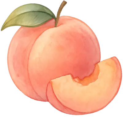 さわやかな夏のフルーツ水彩風