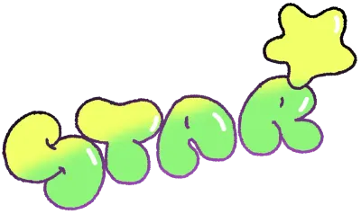 STAR. 손글씨 텍스트 일러스트 스티커