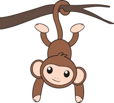 나무에 매달린 원숭이