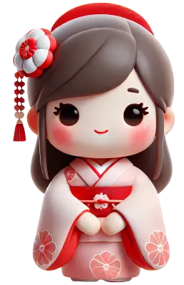 Japanese doll in kimono