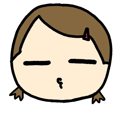 입술을 내민 캐릭터