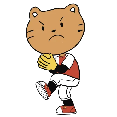 야구하는 호랑이캐릭터