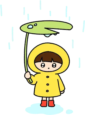 비 오는 날의 소녀