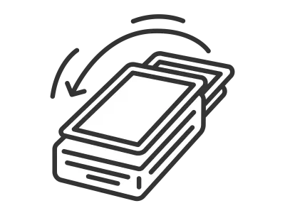 トレーディングカードのデッキシャッフルのアイコン