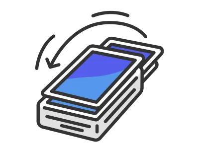 トレーディングカードのデッキシャッフルのアイコン