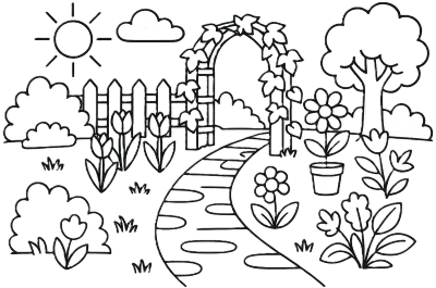 색칠공부-정원
