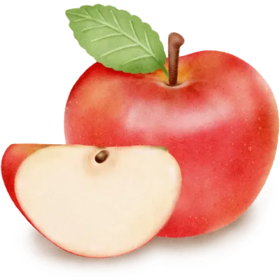 Red Apple illustration paper texture