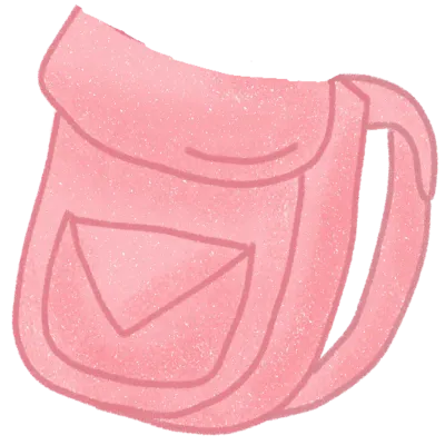 Pink School Backpack Illustration