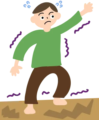 地震で避難する人