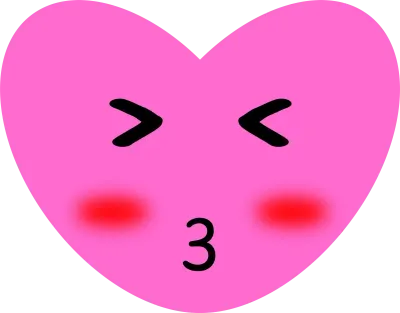 뽀뽀하는 하트 이모티콘