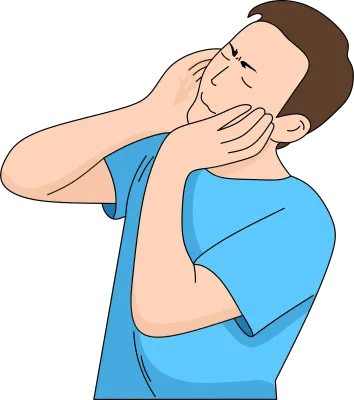 歯痛の表情イラスト