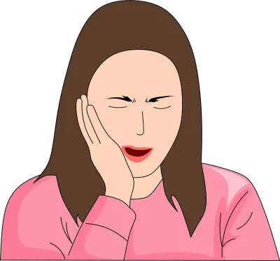 歯痛の表情イラスト