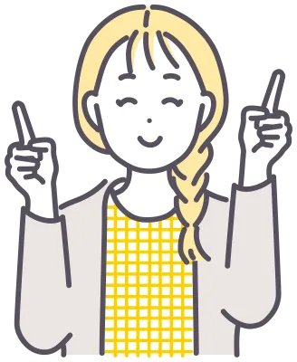 色々な方向を指差す若い女性のイラスト素材