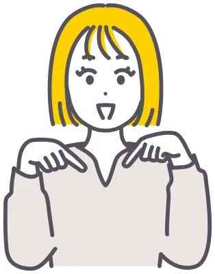 色々な方向を指差す若い女性のイラスト素材