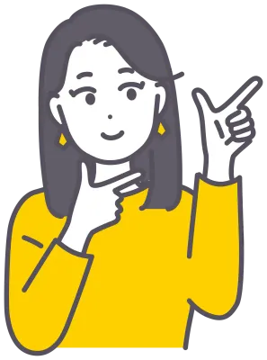 色々な方向を指差す若い女性のイラスト素材