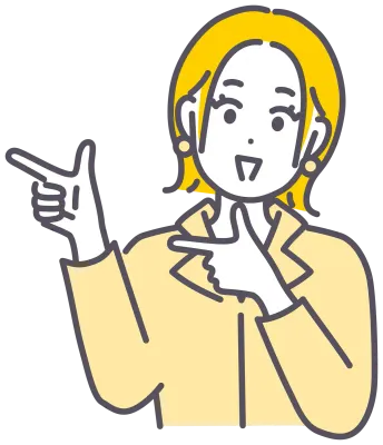 色々な方向を指差す若い女性のイラスト素材